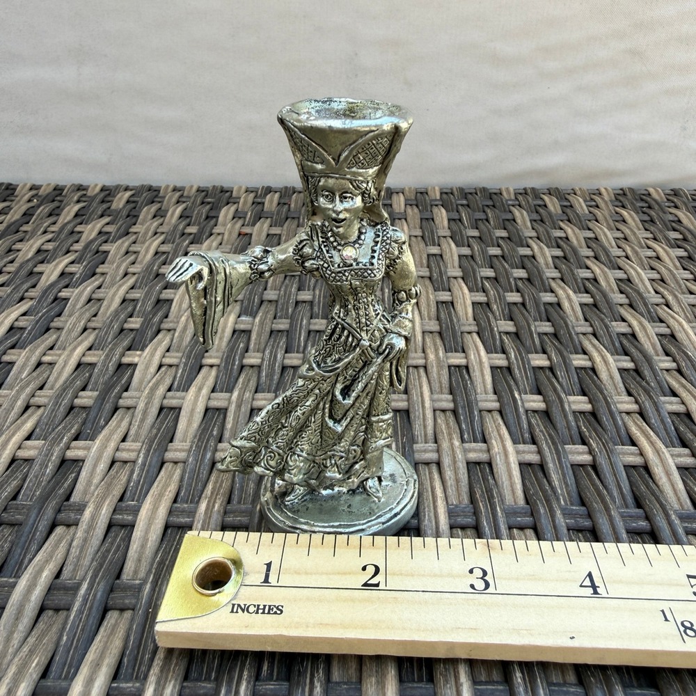 Vintage 1991 Fellowship Foundry O'Hare Tudor Lady Figurine Goblet Base - Picture 8 of 8